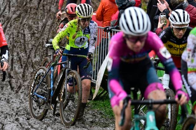 UCI Cyclocross World Cup Dendermonde 2025 DENDERMONDE, BELGIUM - JANUARY 05 : Brouwers Julie (BEL) of Charles Liegeois Roastery Cx during the 9th leg of the UCI Cyclocross World Cup series 2024-2025 in Dendermonde, Belgium, 05 01 2025 Dendermonde Belgium  Copyright: xPeterxDexVoechtx