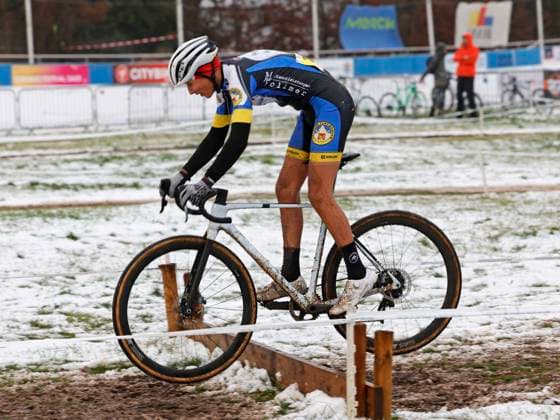 05 01 2025 7 Darmstadt cross race at the racecourse and 5 run Elektroland24 de Cyclocross Cup here youth male U17 Amon ROTHE 216 Skiclub Furtwangen Winner Winner Darmstadt Hesse Germany