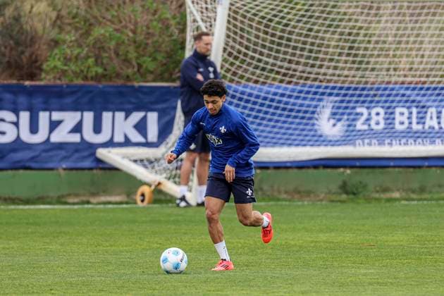 Ottomane El Idrissi in action at the SV Darmstadt 98 training camp in Valencia, El Saler on 06 01 25 in El Saler, Valencia xamx Photo Alfio Marino Copyright:
