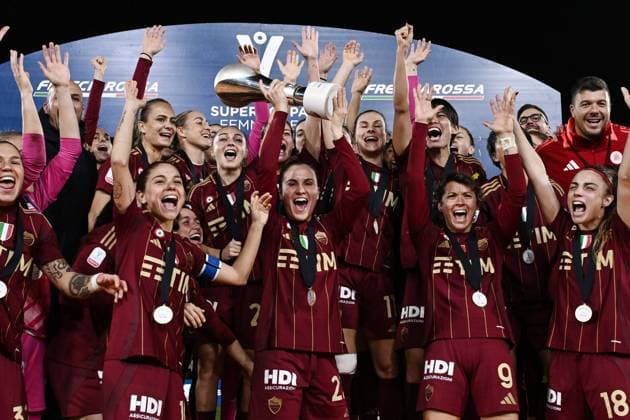 Bilder des Jahres 2025, Sport 01 Januar Sport Themen der Woche KW02 Sport Bilder des Tages Mp La Spezia 06 01 2025 - Supercoppa Italiana femminile Roma-Fiorentina foto Matteo Papini Image nella foto: Roma 