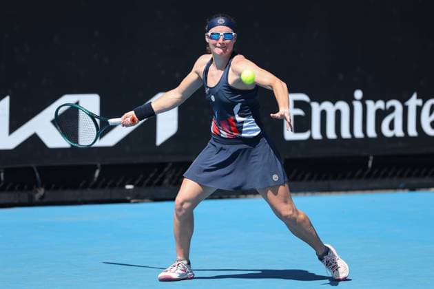 Carole Monnet (FRA), Australian Open 2025 Melbourne Park, Melbourne, Victoria, Australia. Copyright: xJuergenxHasenkopfx