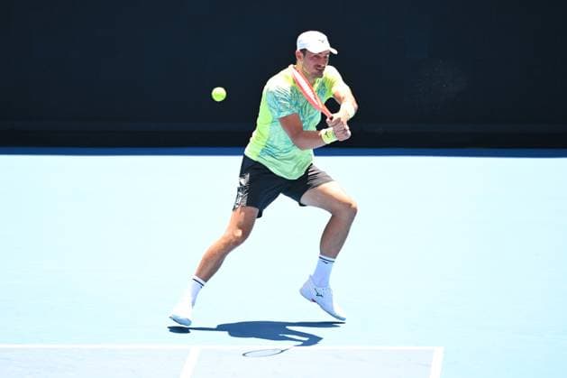 TENNIS AUSTRALIAN OPEN QUALIFYING, Bernard Tomic of Australia in action during their mens qualifying singles match between Bernard Tomic of Australia and Jozef Kovalik of Slovakia for the Australian Open tennis tournament at Melbourne Park in Melbourne, Tuesday, January 7, 2025. ( NO ARCHIVING, EDITORIAL USE ONLY, NO USE IN BOOKS WITHOUT CONSENT MELBOURNE VICTORIA AUSTRALIA  Copyright: xJAMESxROSSx 20250107190576943167