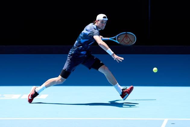 Jack Draper of Great Britain hits a forehand during a practice session Australian Open, Tuesday Previews, Tennis, Melbourne Park, Melbourne, Australia - 07 Jan 2025  Copyright: xRachelxBach Shutterstockx 15078714u