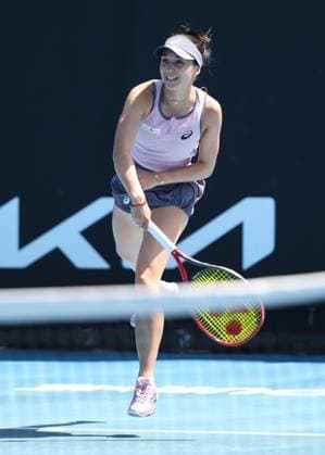 Eva Lys (GER) Australian Open 2025 Melbourne Park, Melbourne, Victoria, Australia. Copyright: xJuergenxHasenkopfx