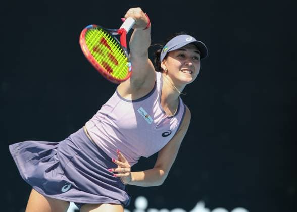 Eva Lys (GER) Australian Open 2025 Melbourne Park, Melbourne, Victoria, Australia. Copyright: xJuergenxHasenkopfx