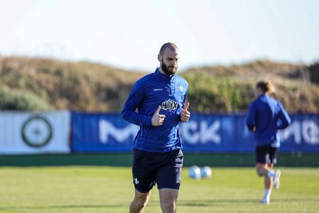 Aleksandar Vukotic at the SV Darmstadt 98 training camp in Valencia, El Saler on 07 01 25 in El Saler, Valencia xamx Photo Alfio Marino Copyright: