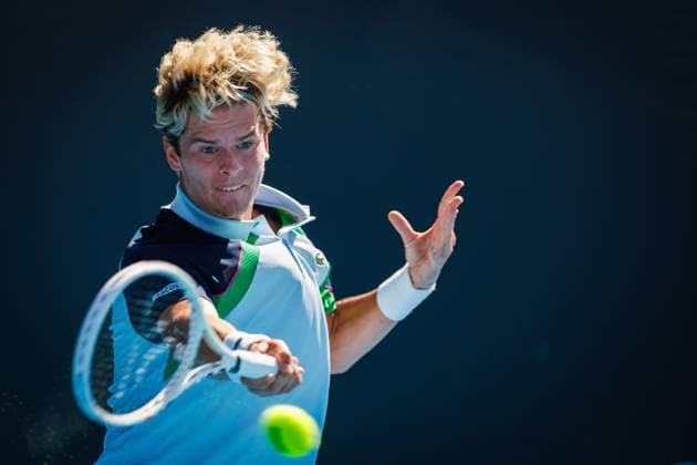 Belgian Alexander Blockx pictured during a men s qualifying singles first round game between Belgian Blockx and American Spizzirri, at the Australian Open Grand Slam tennis tournament, Tuesday 07 January 2025 in Melbourne Park, Melbourne, Australia. The 2025 edition of the Australian Grand Slam takes place from January 14th to January 28th. PATRICKxHAMILTON  x109857933x