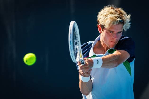 Belgian Alexander Blockx pictured during a men s qualifying singles first round game between Belgian Blockx and American Spizzirri, at the Australian Open Grand Slam tennis tournament, Tuesday 07 January 2025 in Melbourne Park, Melbourne, Australia. The 2025 edition of the Australian Grand Slam takes place from January 14th to January 28th. PATRICKxHAMILTON  x109857958x
