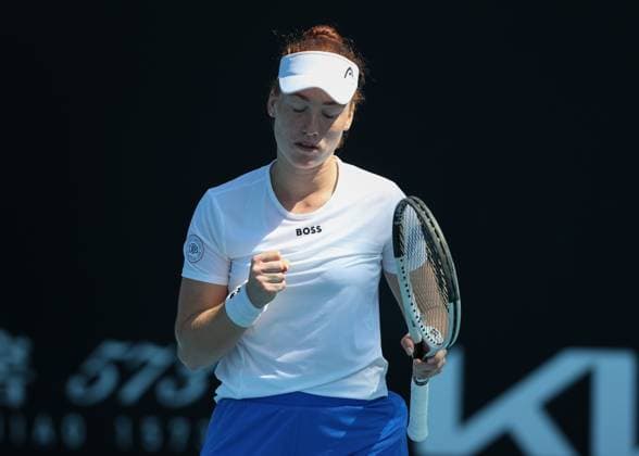 Ella Seidel macht die Faust und jubelt,Jubel, Freude,Emotion, Australian Open 2025 Melbourne Park, Melbourne, Victoria, Australia. Copyright: xJuergenxHasenkopfx
