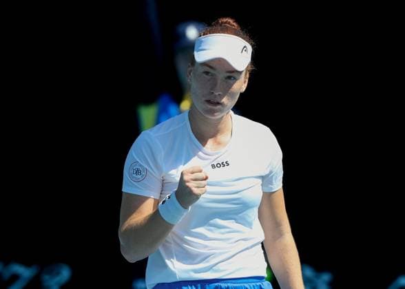 Ella Seidel makes a fist and cheers, cheers, joy, emotion, Australian Open 2025 Melbourne Park, Melbourne, Victoria, Australia Copyright: xJuergenxHasenkopfx