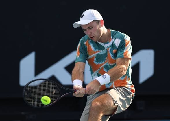 Dominik Koepfer, Australian Open 2025 Melbourne Park, Melbourne, Victoria, Australia Copyright: xJuergenxHasenkopfx