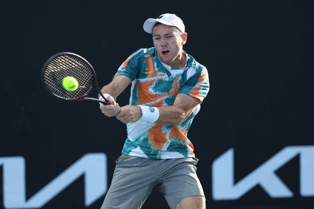 Dominik Koepfer, Australian Open 2025 Melbourne Park, Melbourne, Victoria, Australia Copyright: xJuergenxHasenkopfx