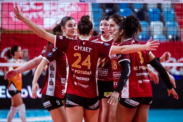 CEV Challenge Cup SC Potsdam C S M Targoviste 08 01 2025 CEV Challenge Cup SC Potsdam C S M Targoviste Copyright: xBEAUTIFULxSPORTS NicolxMarschallx