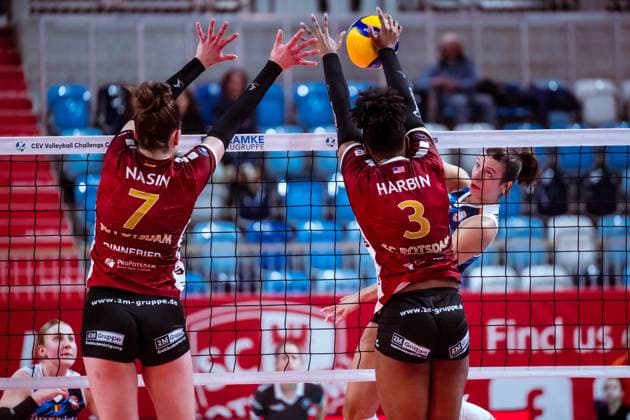 CEV Challenge Cup SC Potsdam C S M Targoviste 08 01 2025 CEV Challenge Cup SC Potsdam C S M Targoviste Danielle Harbin 3 Copyright: xBEAUTIFULxSPORTS NicolxMarschallx