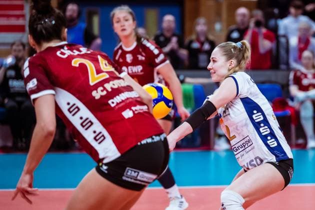 CEV Challenge Cup SC Potsdam C S M Targoviste 08 01 2025 CEV Challenge Cup SC Potsdam C S M Targoviste Leni Kirchoff 2 Copyright: xBEAUTIFULxSPORTS NicolxMarschallx