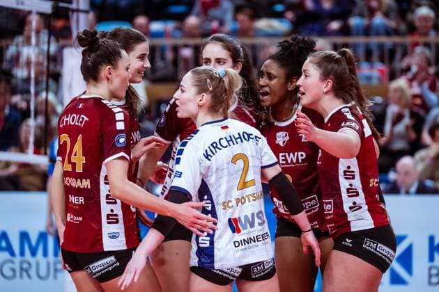 CEV Challenge Cup SC Potsdam C S M Targoviste 08 01 2025 CEV Challenge Cup SC Potsdam C S M Targoviste leni Kirchoff 2 Copyright: xBEAUTIFULxSPORTS NicolxMarschallx