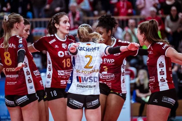 CEV Challenge Cup SC Potsdam C S M Targoviste 08 01 2025 CEV Challenge Cup SC Potsdam C S M Targoviste Andrea Tisma 18 Copyright: xBEAUTIFULxSPORTS NicolxMarschallx