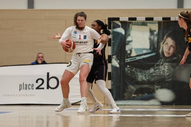 08 01 2025, Basketball, Women, DBBL Cup, Season 2024 2025, Saarlouis Royals Syntainics MBC, Martha Burse Saarlouis Royals , River Baldwin MBC Syntainics Saarlouis Stadtgartenhalle Saarland Germany EN Copyright: xSebastianxBachx