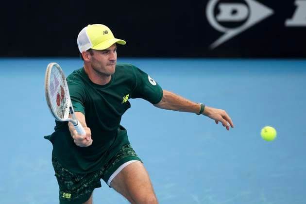 TENNIS ADELAIDE INTERNATIONAL, Tommy Paul of the USA in his match against Rinky Hijikata of Australia during the Adelaide International at Memorial Drive Tennis Club in Adelaide, Thursday, January 09, 2025. ( NO ARCHIVING, EDITORIAL USE ONLY, NO USE IN BOOKS WITHOUT CONSENT ADELAIDE SOUTH AUSTRALIA AUSTRALIA  Copyright: xMATTxTURNERx 20250109133890908200