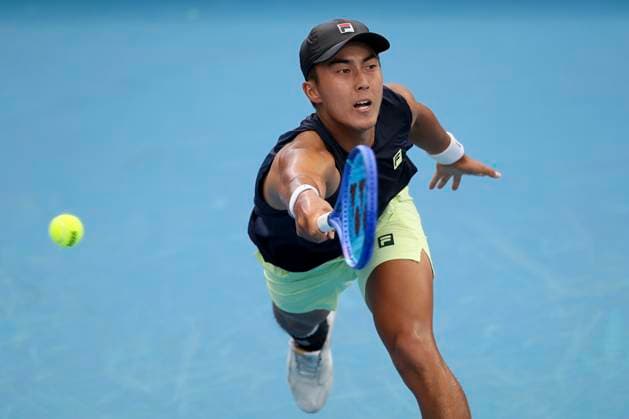 TENNIS ADELAIDE INTERNATIONAL, Rinky Hijikata of Australia in his match against Tommy Paul of the USA during the Adelaide International at Memorial Drive Tennis Club in Adelaide, Thursday, January 09, 2025. ( NO ARCHIVING, EDITORIAL USE ONLY, NO USE IN BOOKS WITHOUT CONSENT ADELAIDE SOUTH AUSTRALIA AUSTRALIA  Copyright: xMATTxTURNERx 20250109159946362804