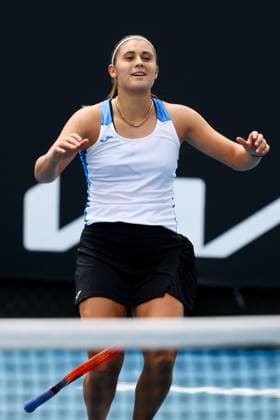 January 9, 2025: MELBOURNE, AUSTRALIA - JANUARY 09: Julia Riera of Argentina beats Maddison Inglis of Australia in qualifying for the 2025 Australian Open at Melbourne Park on January 9, 2025 in Melbourne, Australia. - ZUMAp121 20250109_zsp_p121_037 Copyright: xChrisxPutnamx