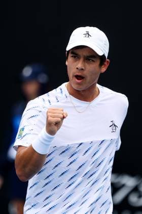 January 9, 2025: MELBOURNE, AUSTRALIA - JANUARY 09: Mackenzie McDonald of USA in his match against Gauthier Onclin of Belgium in final qualifying for the 2025 Australian Open at Melbourne Park on January 9, 2025 in Melbourne, Australia. - ZUMAp121 20250109_zsp_p121_059 Copyright: xChrisxPutnamx