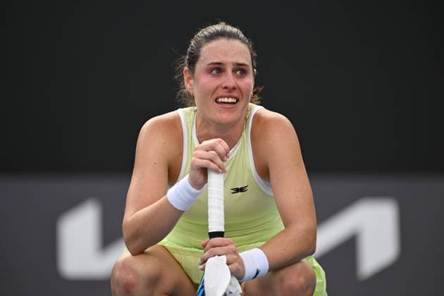 TENNIS AUSTRALIAN OPEN QUALIFYING, Kimberly Birrell of Australia reacts after defeating Kimberly Birrell in their womens qualifying Final Round singles match between Kimberly Birrell of Australia and Oksana Selekhmeteva or Russia for the Australian Open tennis tournament at Melbourne Park in Melbourne, Thursday, January 9, 2025. ( NO ARCHIVING, EDITORIAL USE ONLY, NO USE IN BOOKS WITHOUT CONSENT MELBOURNE VICTORIA AUSTRALIA  Copyright: xJAMESxROSSx 20250109123112815094