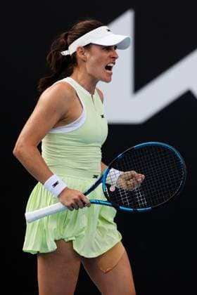 January 9, 2025: MELBOURNE, AUSTRALIA - JANUARY 09: Kimberly Birrell of Australia celebrates beating Oksana Selekhmeteva of Russia in final qualifying for the 2025 Australian Open at Melbourne Park on January 9, 2025 in Melbourne, Australia. - ZUMAp121 20250109_zsp_p121_066 Copyright: xChrisxPutnamx