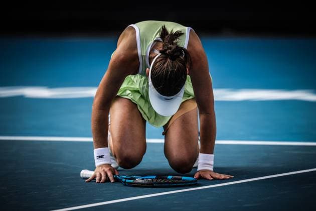 January 9, 2025: MELBOURNE, AUSTRALIA - JANUARY 09: Kimberly Birrell of Australia celebrates beating Oksana Selekhmeteva of Russia in final qualifying for the 2025 Australian Open at Melbourne Park on January 9, 2025 in Melbourne, Australia. - ZUMAp121 20250109_zsp_p121_068 Copyright: xChrisxPutnamx