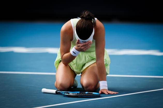 January 9, 2025: MELBOURNE, AUSTRALIA - JANUARY 09: Kimberly Birrell of Australia celebrates beating Oksana Selekhmeteva of Russia in final qualifying for the 2025 Australian Open at Melbourne Park on January 9, 2025 in Melbourne, Australia. - ZUMAp121 20250109_zsp_p121_069 Copyright: xChrisxPutnamx