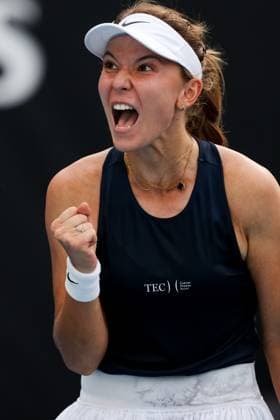 January 9, 2025: MELBOURNE, AUSTRALIA - JANUARY 09: Oksana Selekhmeteva of Russia reacts whilst playing Kimberly Birrell of Australia in final qualifying for the 2025 Australian Open at Melbourne Park on January 9, 2025 in Melbourne, Australia. - ZUMAp121 20250109_zsp_p121_083 Copyright: xChrisxPutnamx