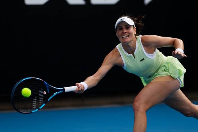 January 9, 2025: MELBOURNE, AUSTRALIA - JANUARY 09: Kimberly Birrell of Australia whilst playing Oksana Selekhmeteva of Russia in final qualifying for the 2025 Australian Open at Melbourne Park on January 9, 2025 in Melbourne, Australia. - ZUMAp121 20250109_zsp_p121_086 Copyright: xChrisxPutnamx