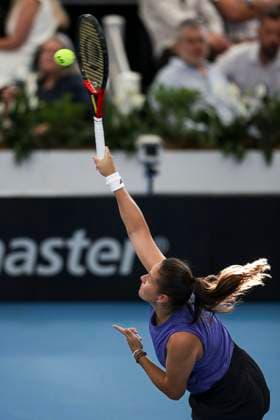 TENNIS ADELAIDE INTERNATIONAL, Daria Kasatkina in her match against Madison Keys of the USA during the Adelaide International at Memorial Drive Tennis Club in Adelaide, Thursday, January 09, 2025. ( NO ARCHIVING, EDITORIAL USE ONLY, NO USE IN BOOKS WITHOUT CONSENT ADELAIDE SOUTH AUSTRALIA AUSTRALIA  Copyright: xMATTxTURNERx 20250109152571833331