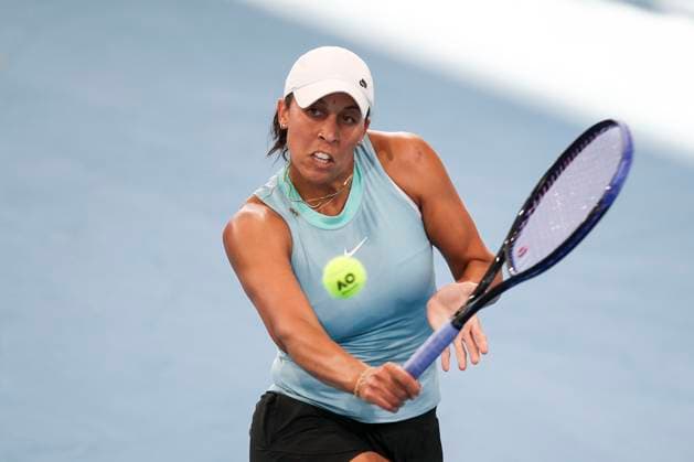 TENNIS ADELAIDE INTERNATIONAL, Madison Keys of the USA in her match against Daria Kasatkina during the Adelaide International at Memorial Drive Tennis Club in Adelaide, Thursday, January 09, 2025. ( NO ARCHIVING, EDITORIAL USE ONLY, NO USE IN BOOKS WITHOUT CONSENT ADELAIDE SOUTH AUSTRALIA AUSTRALIA  Copyright: xMATTxTURNERx 20250109120188889901
