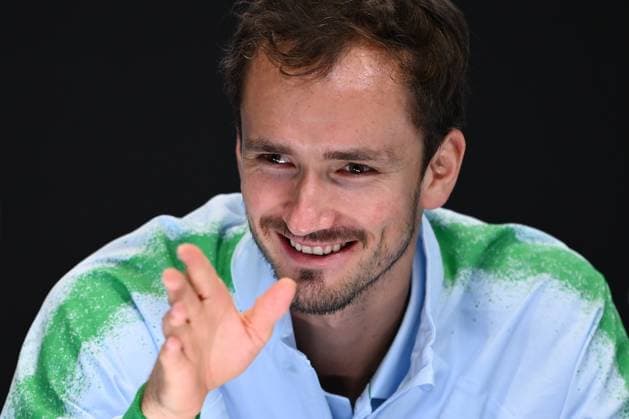 TENNIS AUSTRALIAN OPEN, Daniil Medvedev of Russia during a press conference, PK, Pressekonferenz ahead of the Australian Open at Melbourne Park in Melbourne, Friday, January 10, 2025. ( NO ARCHIVING, EDITORIAL USE ONLY, NO USE IN BOOKS WITHOUT CONSENT Melbourne Victoria Australia  Copyright: xJOELxCARRETTx 20250110115580489123