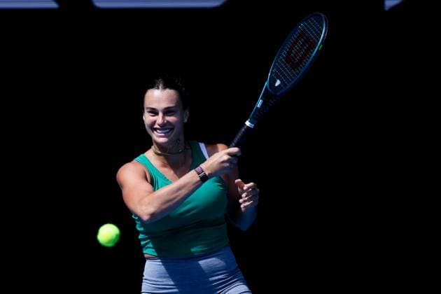 January 10, 2025: MELBOURNE, AUSTRALIA - JANUARY 10: Aryna Sabalenka during practice ahead of the 2025 Australian Open at Melbourne Park on January 10, 2025 in Melbourne, Australia. - ZUMAp121 20250110_zsp_p121_013 Copyright: xChrisxPutnamx