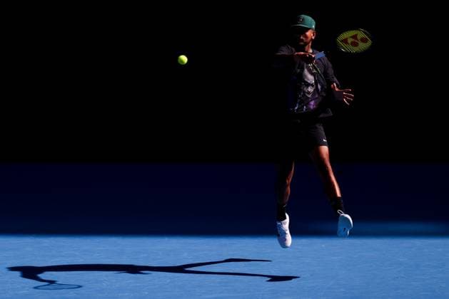 January 10, 2025: MELBOURNE, AUSTRALIA - JANUARY 10: Nick Kyrgios of Australia during practice ahead of the 2025 Australian Open at Melbourne Park on January 10, 2025 in Melbourne, Australia. - ZUMAp121 20250110_zsp_p121_019 Copyright: xChrisxPutnamx