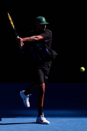 January 10, 2025: MELBOURNE, AUSTRALIA - JANUARY 10: Nick Kyrgios of Australia during practice ahead of the 2025 Australian Open at Melbourne Park on January 10, 2025 in Melbourne, Australia. - ZUMAp121 20250110_zsp_p121_018 Copyright: xChrisxPutnamx
