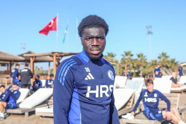 10 01 2025, Football, Season 2024 2025, 2 Liga, Training camp FC Schalke 04 in Belek Turkey, Zaid Amoussou Tchibara FC Schalke 04 Belek Turkey xRHR PHOTO TRx Copyright: RHR-FOTOx RHR-FOTO TR
