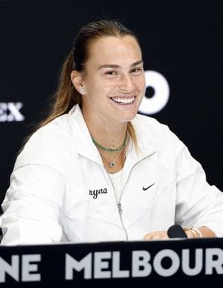 Tennis: Australian Open Belarusian Aryna Sabalenka attends a press conference, PK, Pressekonferenz in Melbourne on Jan. 10, 2025, ahead of the upcoming Australian Open tennis tournament.  A14AA0003960849P