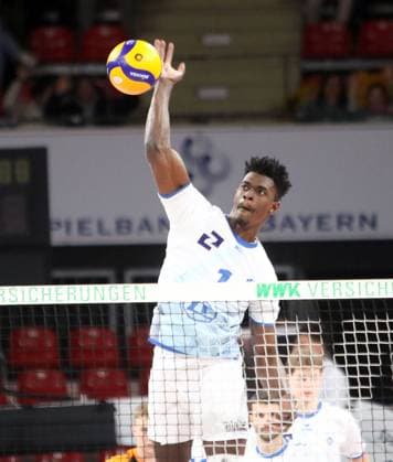 Jose MASSO ALVAREZ Friedrichshafen , He Volleyballl, Bundesliga 2024 25 WWK Volleys Herrsching vs VfB Friedrichshafen, 10 01 25, BMW Park Copyright: WolfgangxFehrmann