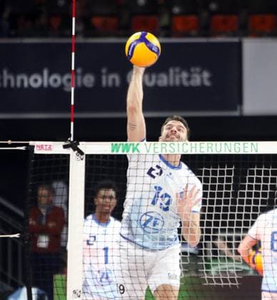 Ivan ZELJKOVIC Friedrichshafen , He Volleyballl, Bundesliga 2024 25 WWK Volleys Herrsching vs VfB Friedrichshafen, 10 01 25, BMW Park Copyright: WolfgangxFehrmann