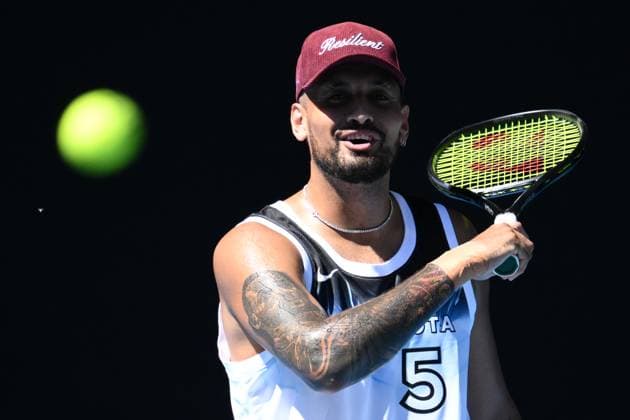 TENNIS AUSTRALIAN OPEN PRACTICE, Nick Kyrgios of Australia during a practice session ahead of the Australian Open at Melbourne Park in Melbourne, Saturday, January 11, 2025. ( NO ARCHIVING, EDITORIAL USE ONLY, NO USE IN BOOKS WITHOUT CONSENT Melbourne Victoria Australia  Copyright: xJOELxCARRETTx 20250111194550210927