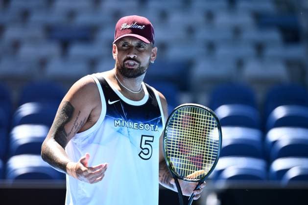 TENNIS AUSTRALIAN OPEN PRACTICE, Nick Kyrgios of Australia during a practice session ahead of the Australian Open at Melbourne Park in Melbourne, Saturday, January 11, 2025. ( NO ARCHIVING, EDITORIAL USE ONLY, NO USE IN BOOKS WITHOUT CONSENT Melbourne Victoria Australia  Copyright: xJOELxCARRETTx 20250111157352845056