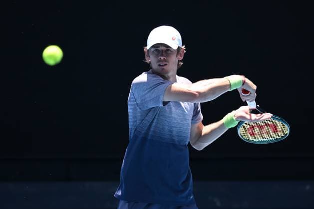 TENNIS AUSTRALIAN OPEN PRACTICE, Alex de Minaur of Australia during a practice session ahead of the Australian Open at Melbourne Park in Melbourne, Saturday, January 11, 2025. ( NO ARCHIVING, EDITORIAL USE ONLY, NO USE IN BOOKS WITHOUT CONSENT Melbourne Victoria Australia  Copyright: xJOELxCARRETTx 20250111121288958992