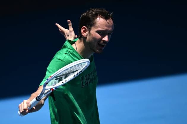 TENNIS AUSTRALIAN OPEN PRACTICE, Daniil Medvedev of Russia during a practice session ahead of the Australian Open at Melbourne Park in Melbourne, Saturday, January 11, 2025. ( NO ARCHIVING, EDITORIAL USE ONLY, NO USE IN BOOKS WITHOUT CONSENT Melbourne Victoria Australia  Copyright: xJOELxCARRETTx 20250111124814114620