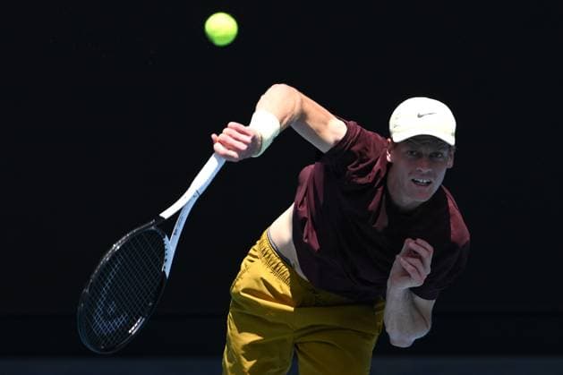 TENNIS AUSTRALIAN OPEN PRACTICE, Jannik Sinner of Italy during a practice session ahead of the Australian Open at Melbourne Park in Melbourne, Saturday, January 11, 2025. ( NO ARCHIVING, EDITORIAL USE ONLY, NO USE IN BOOKS WITHOUT CONSENT Melbourne Victoria Australia  Copyright: xJOELxCARRETTx 20250111146844790818