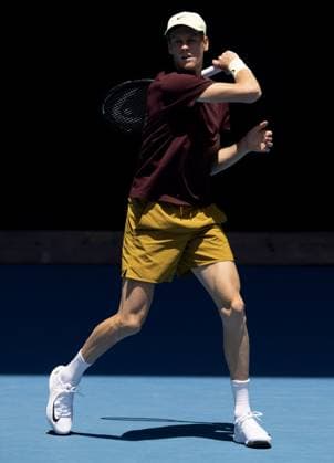 Jannik Sinner of Italy in action during practice Australian Open, Saturday Previews, Tennis, Melbourne Park, Melbourne, Australia - 11 Jan 2025  Copyright: xEllaxLing Shutterstockx 15095107b