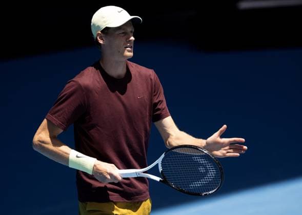 Jannik Sinner of Italy during practice Australian Open, Saturday Previews, Tennis, Melbourne Park, Melbourne, Australia - 11 Jan 2025  Copyright: xEllaxLing Shutterstockx 15095107i