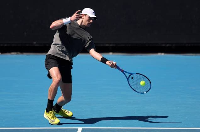 Jack Draper of GB during practice Australian Open, Saturday Previews, Tennis, Melbourne Park, Melbourne, Australia - 11 Jan 2025  Copyright: xEllaxLing Shutterstockx 15095107bk